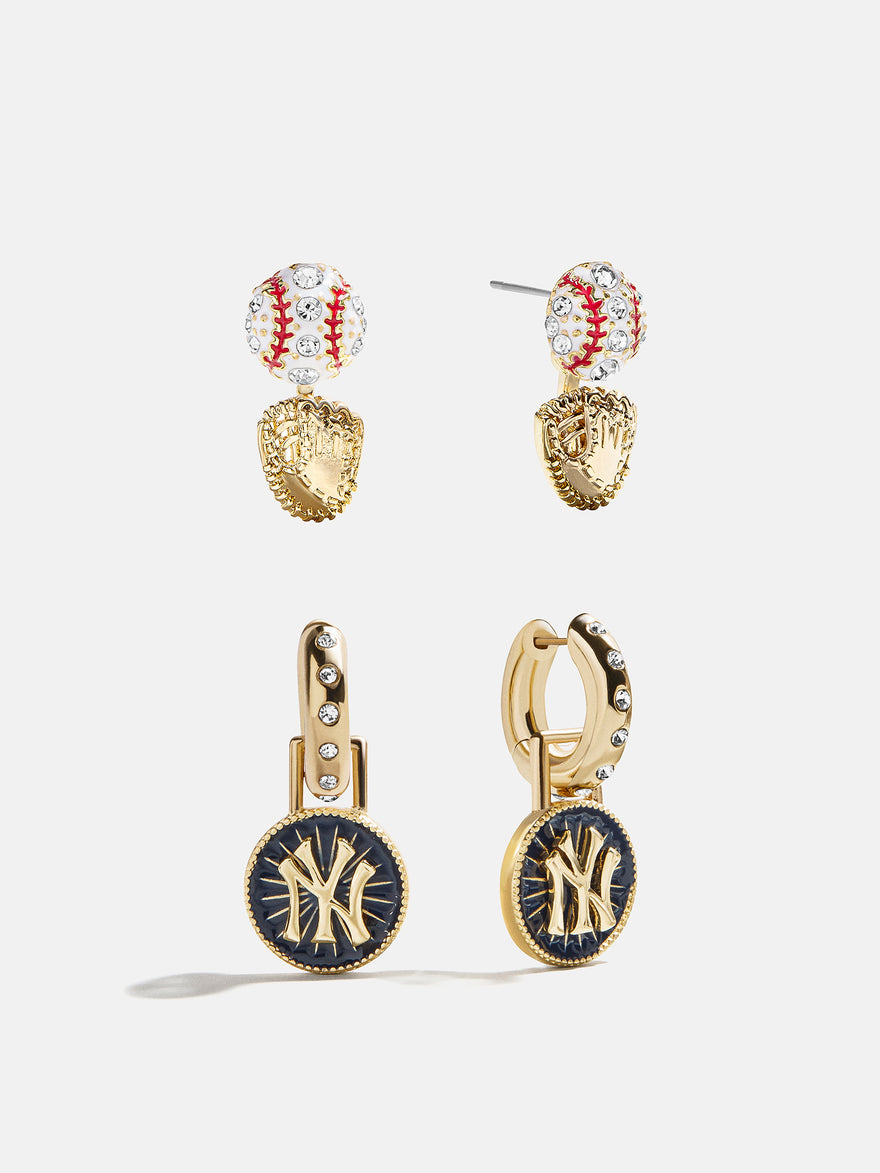 MLB Hoop Earring Set - New York Yankees