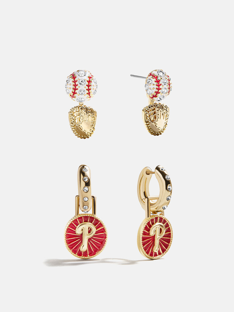 MLB Hoop Earring Set - Philadelphia Phillies