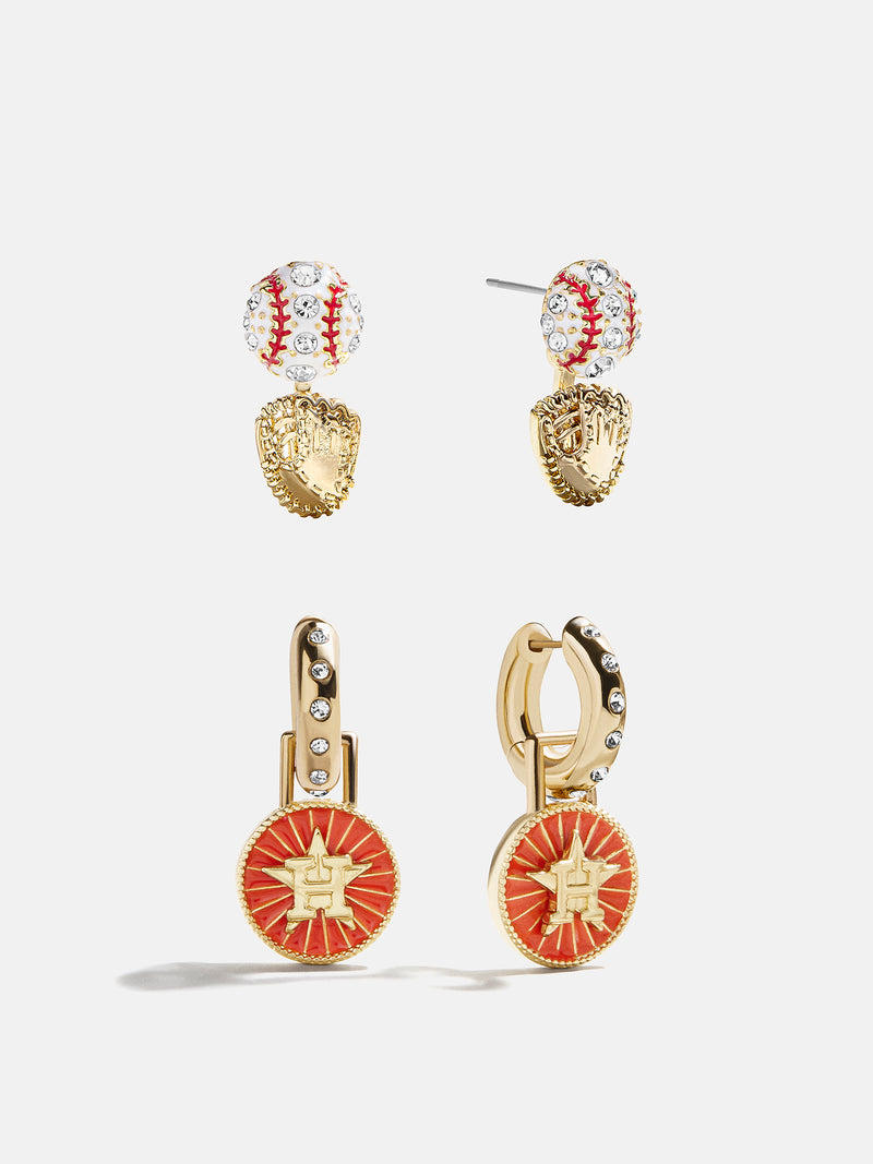MLB Hoop Earring Set - Houston Astros