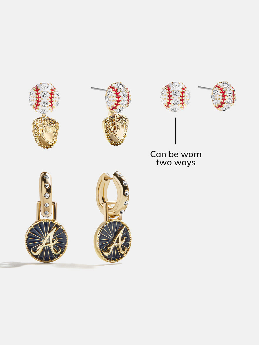 MLB Hoop Earring Set - Atlanta Braves
