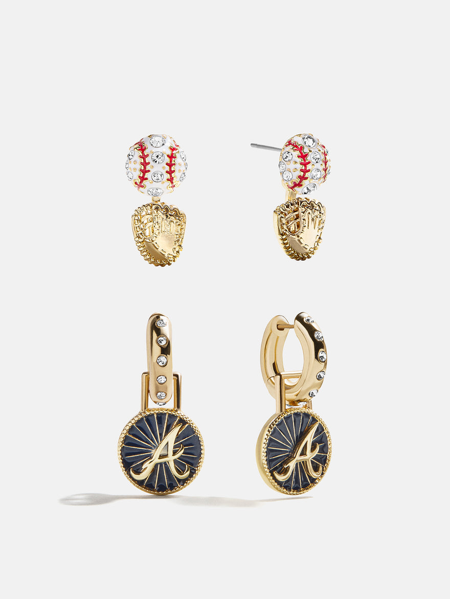 MLB Hoop Earring Set - Atlanta Braves