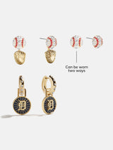 BaubleBar MLB Hoop Earring Set - Detroit Tigers - 
    Two pairs of Detroit Tigers earrings
  
