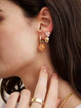 BaubleBar MLB Hoop Earring Set - Baltimore Orioles - 
    Two pairs of Baltimore Orioles earrings
  
