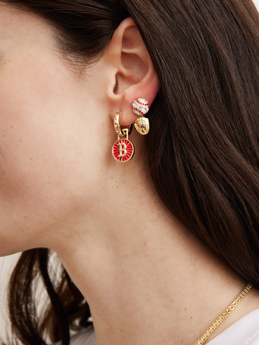 MLB Hoop Earring Set - Boston Red Sox