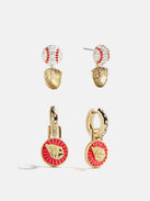 MLB Hoop Earring Set - Cleveland Guardians