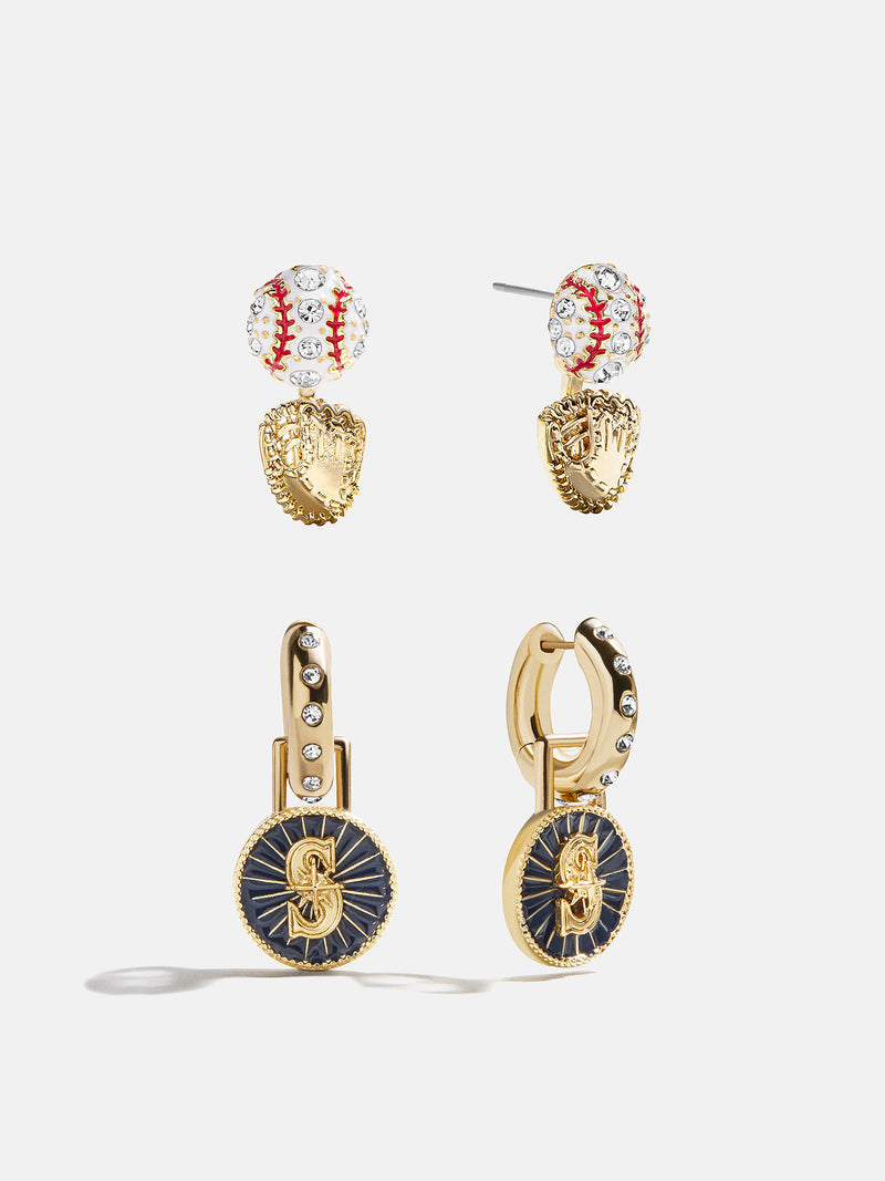 MLB Hoop Earring Set - Seattle Mariners
