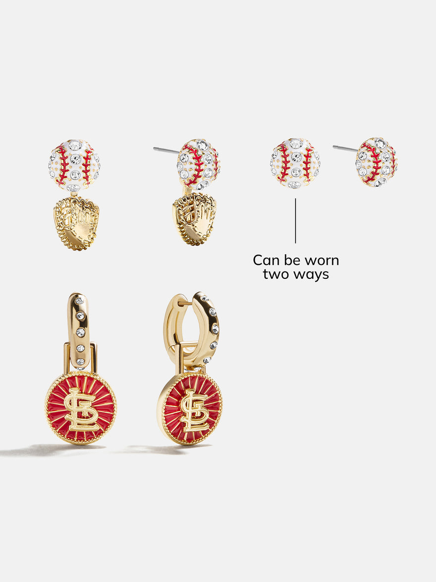MLB Hoop Earring Set - St. Louis Cardinals