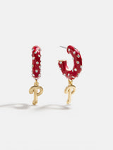 BaubleBar MLB Enamel Hoop Earrings - Philadelphia Phillies - 
    Philadelphia Phillies earrings
  
