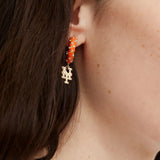 MLB Enamel Hoop Earrings - New York Mets