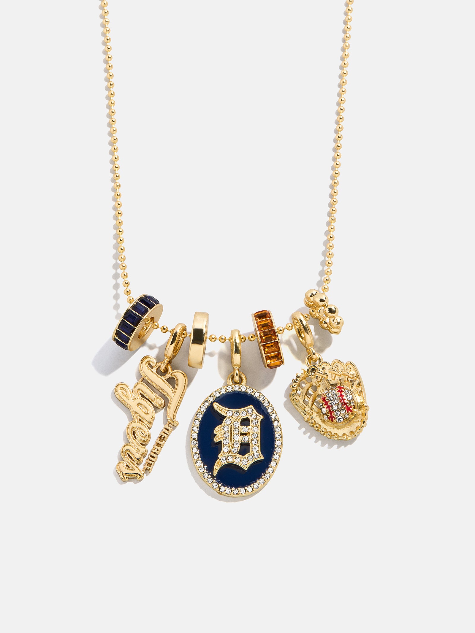 MLB Charm Necklace - Detroit Tigers