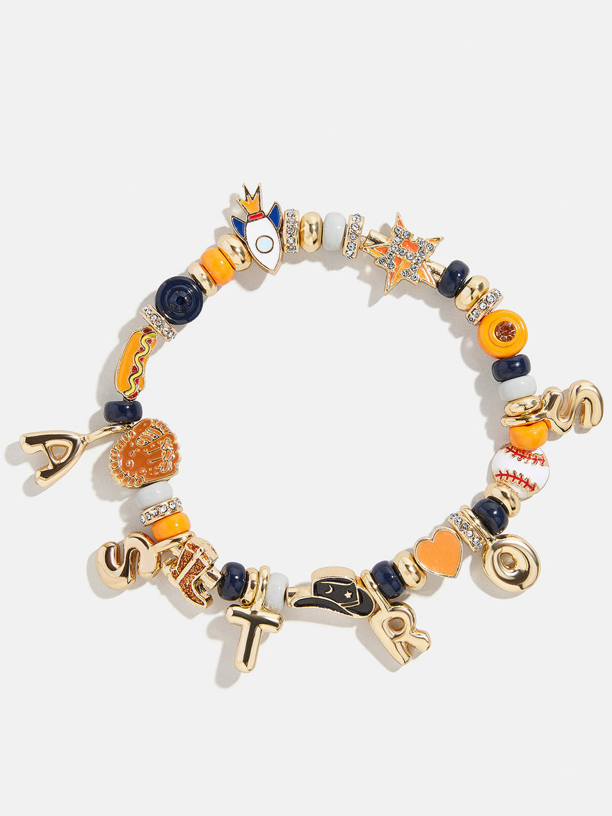 MLB Motif Beaded Bracelet - Houston Astros