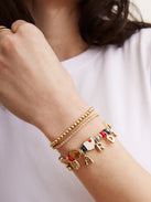 MLB Motif Beaded Bracelet - Cleveland Guardians