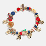 MLB Motif Beaded Bracelet - Atlanta Braves