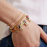 MLB Motif Beaded Bracelet - New York Yankees