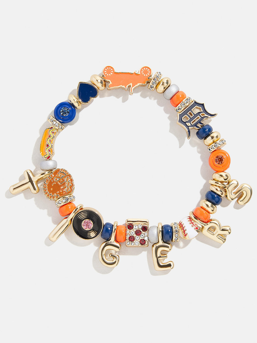 MLB Motif Beaded Bracelet - Detroit Tigers