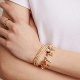 MLB Motif Beaded Bracelet - San Francisco Giants