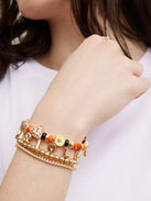 MLB Motif Beaded Bracelet - Baltimore Orioles