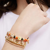 MLB Motif Beaded Bracelet - Baltimore Orioles