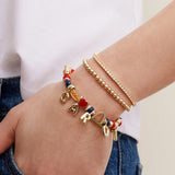 MLB Motif Beaded Bracelet - St. Louis Cardinals