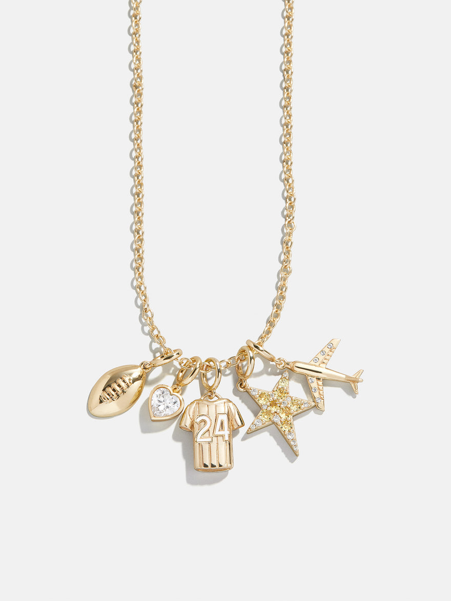 Jersey Custom Cluster Charm - White