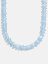 BaubleBar Joyce Semi-Precious Beaded Necklace - Blue Lace Agate - 
    Beaded necklace for stacking 
  
