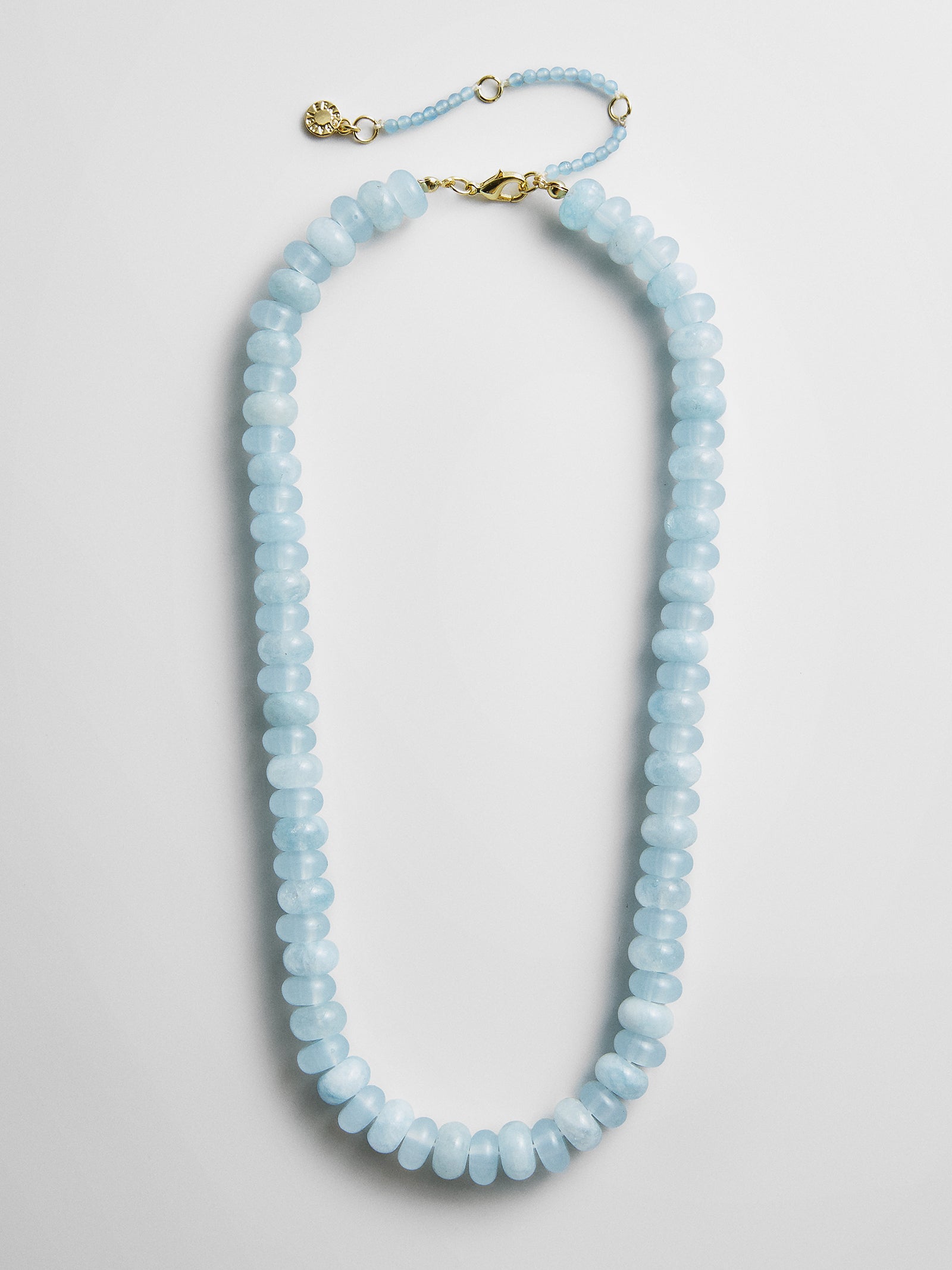 Joyce Semi-Precious Beaded Necklace - Blue Lace Agate