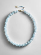 Joyce Semi-Precious Beaded Necklace - Blue Lace Agate
