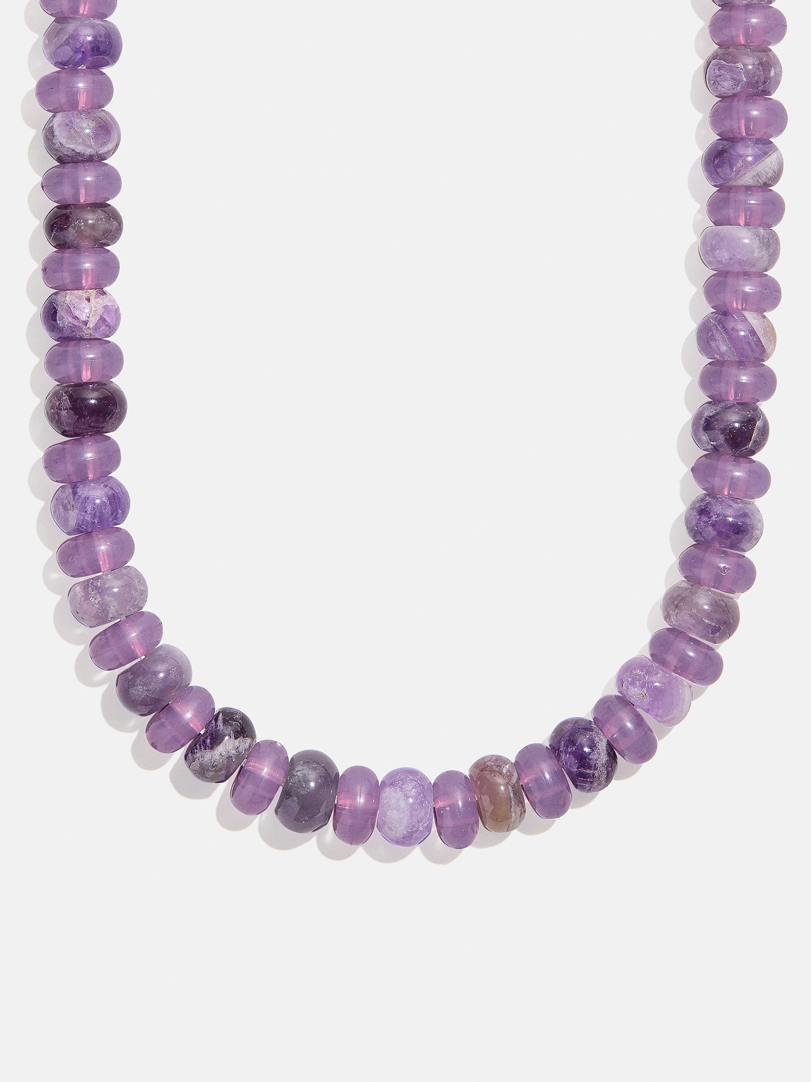 Joyce Semi-Precious Beaded Necklace - Light Amethyst