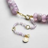 Joyce Semi-Precious Beaded Necklace - Light Amethyst Bead