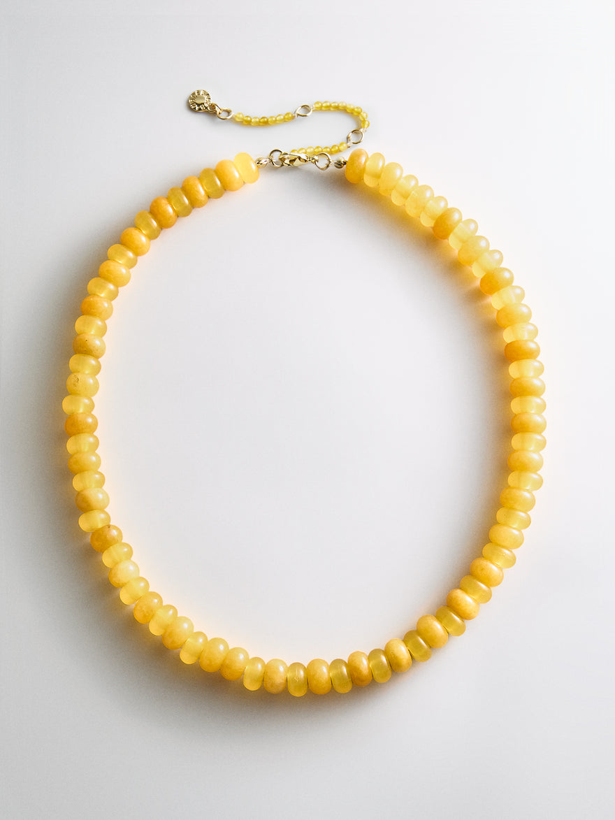 Joyce Semi-Precious Beaded Necklace - Citrine