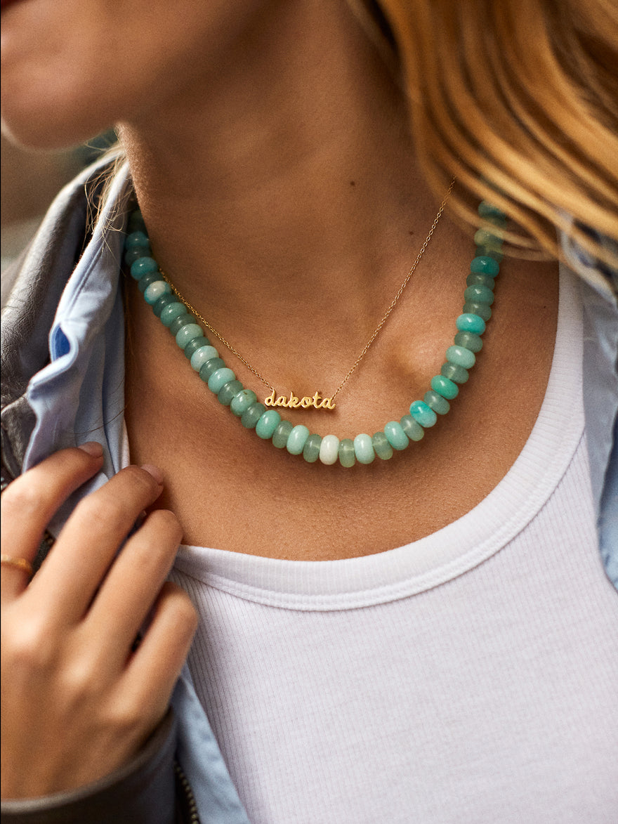 Joyce Semi-Precious Beaded Necklace - Turquoise