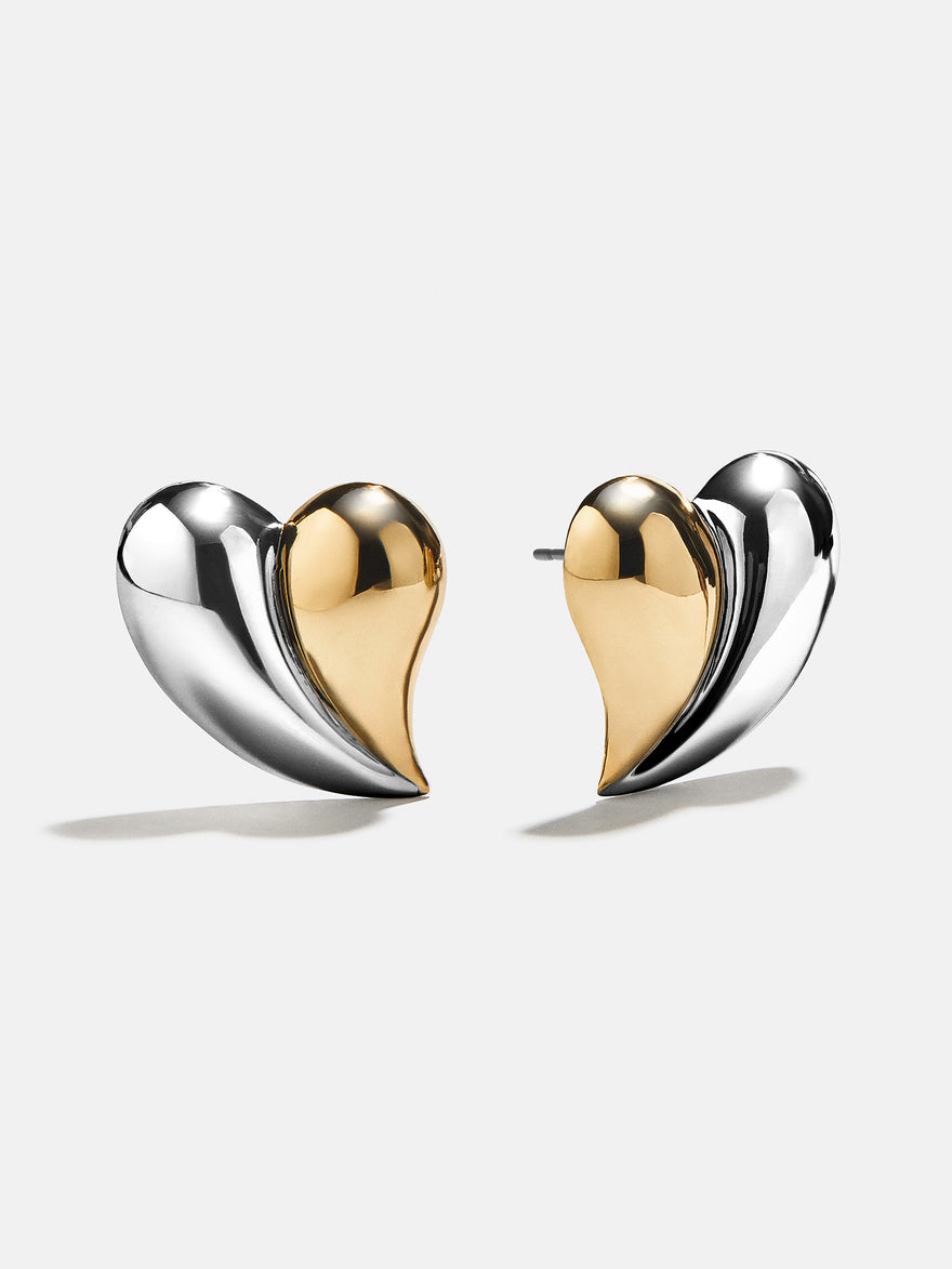 Better Together Heart Earrings - Gold/Silver