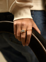 BaubleBar Two of Hearts Gold Ring - Gold/Pavé - 
    Gold crystal ring
  
