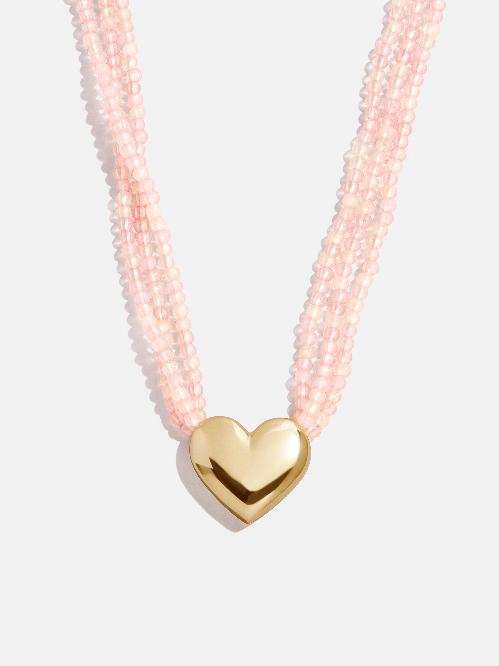 Millie Kids' Bubble Heart Necklace - Gold/Pink