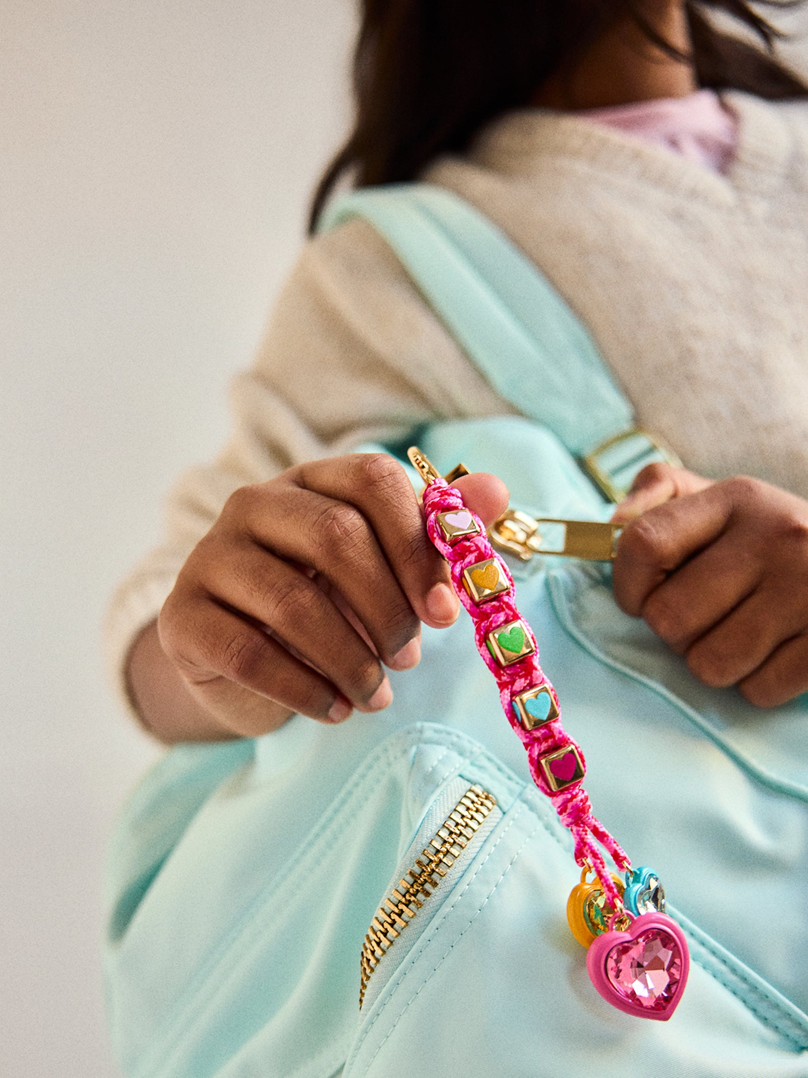 Big Love Kids' Heart Bag Charm - Multi – Heart keychain – BaubleBar