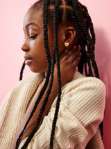 BaubleBar Pearl-Kissed 18K Gold Kids' Heart Earrings - Gold/Pearl - 
    Cubic zirconia earrings
  
