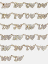 BaubleBar Love Letter Kids' Initial Tennis Necklace - Gold/Pavé