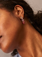 Disney Mickey Mouse Pavé Drop Earrings - Pink