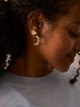 BaubleBar Disney Mickey Mouse Mother of Pearl Earring Set - Gold/Pavé - 
    Set of three Disney earrings 
  
