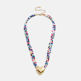 Millie Kids' Bubble Heart Necklace - Gold/Multi