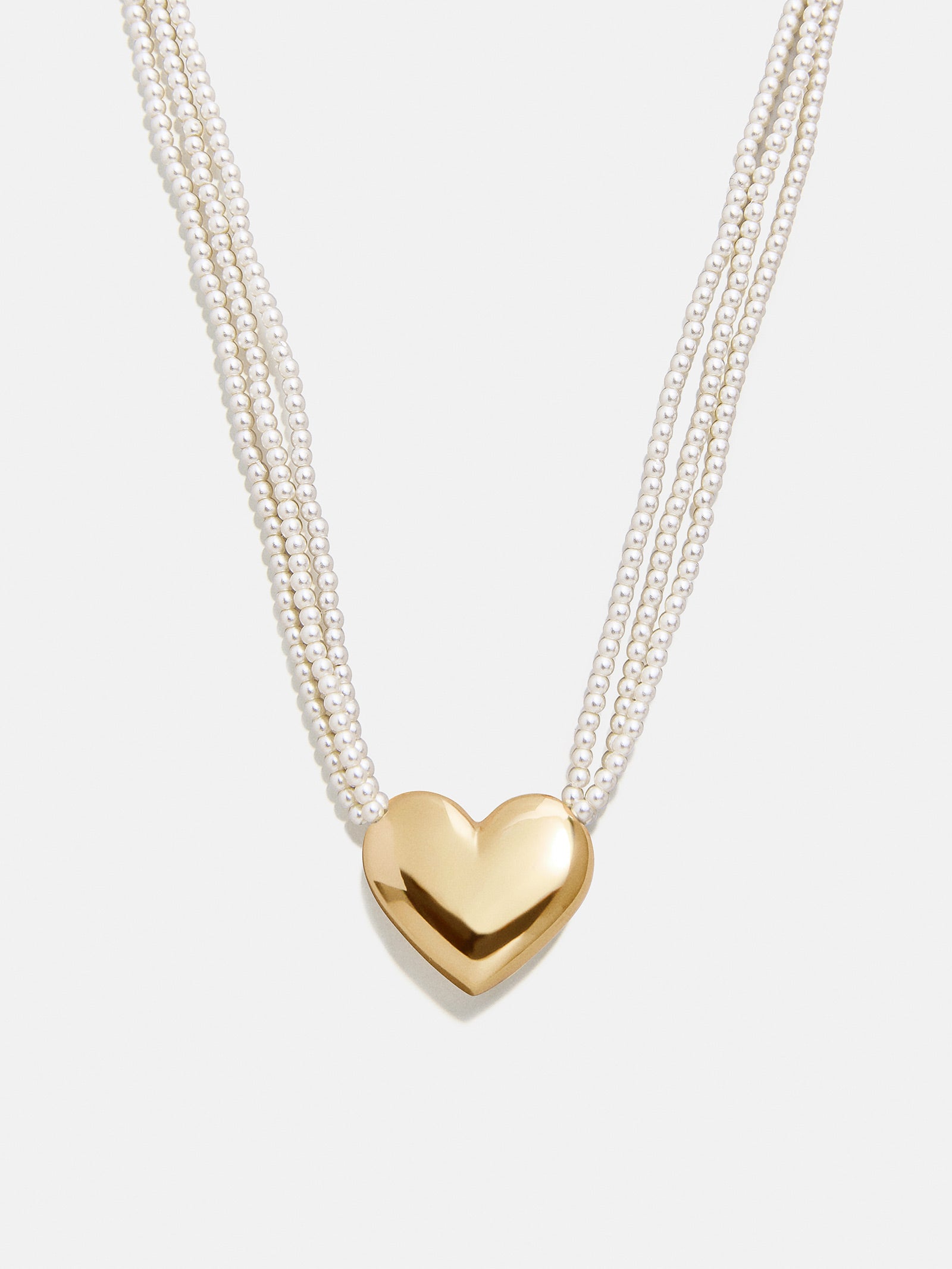 Millie Kids' Bubble Heart Necklace - Gold/Pearl