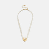 Millie Kids' Bubble Heart Necklace - Gold/Pearl
