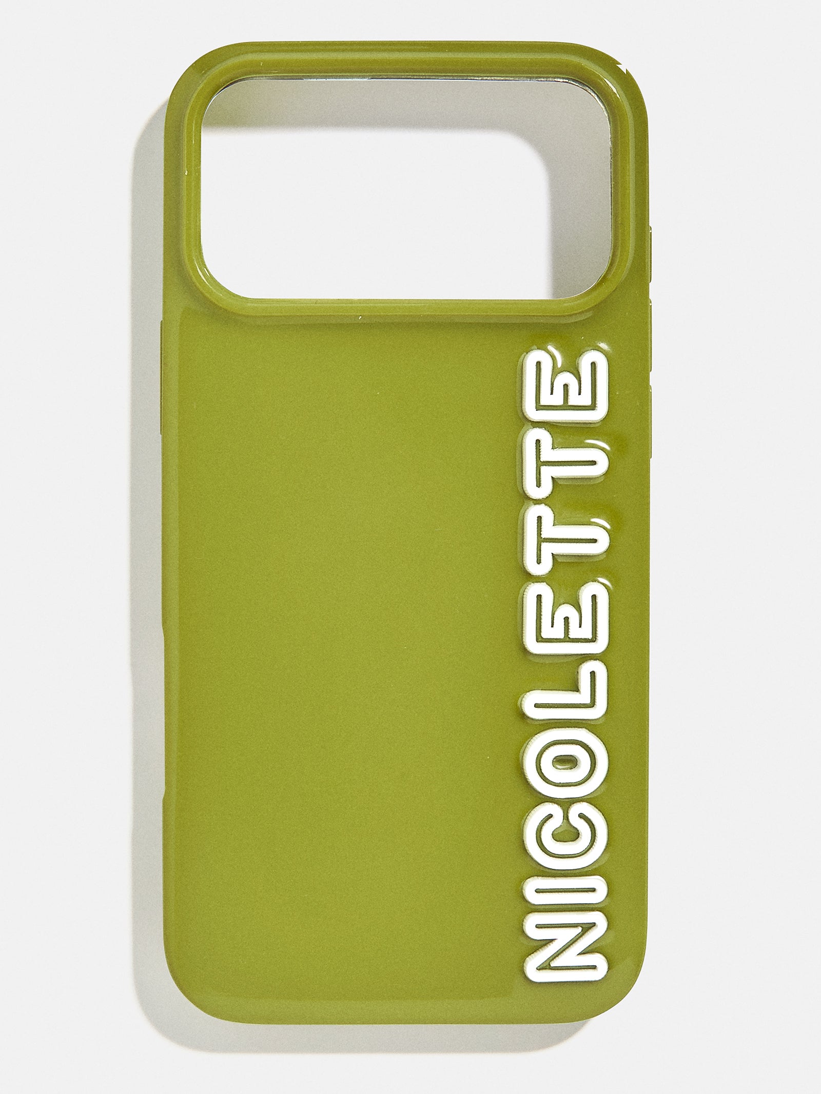 Fine Line Custom iPhone Case - Olive/White