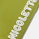 Fine Line Custom iPhone Case - Olive Green/White