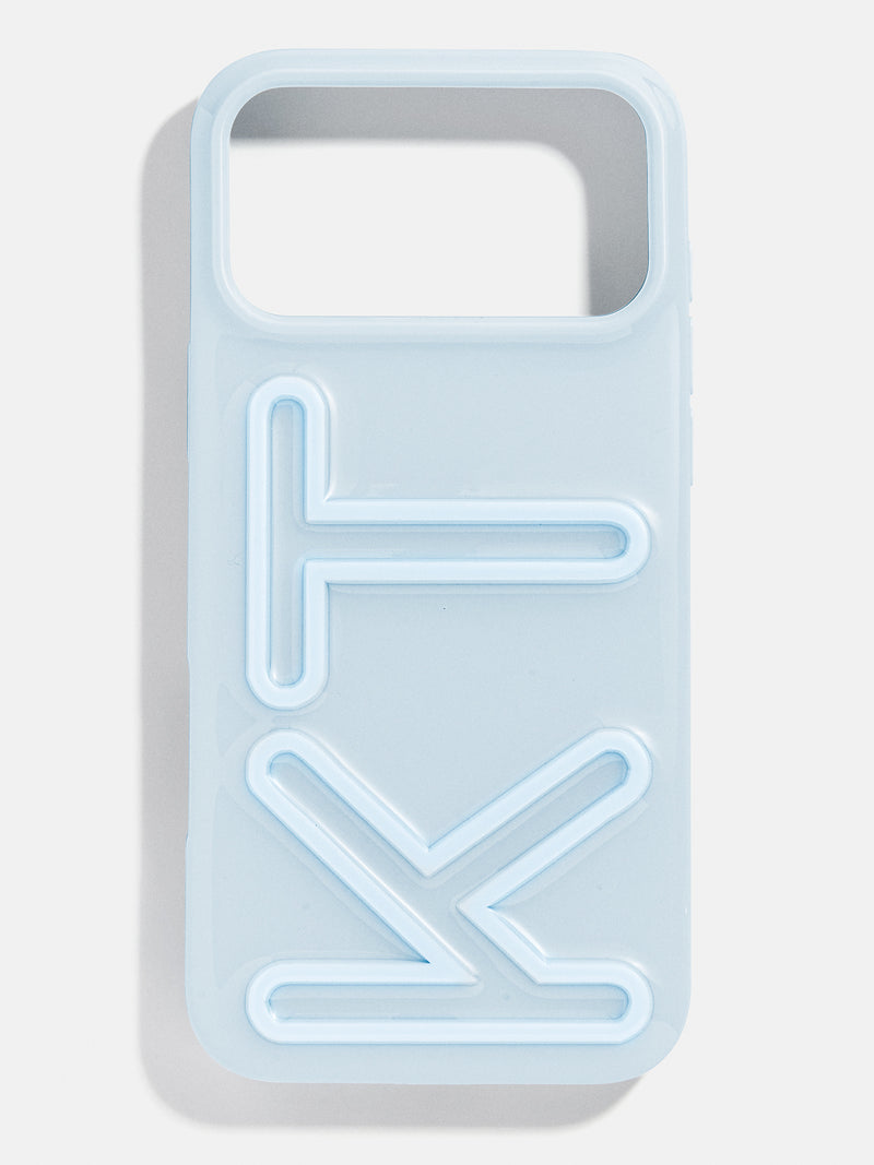 Fine Line Custom iPhone Case - Baby Blue