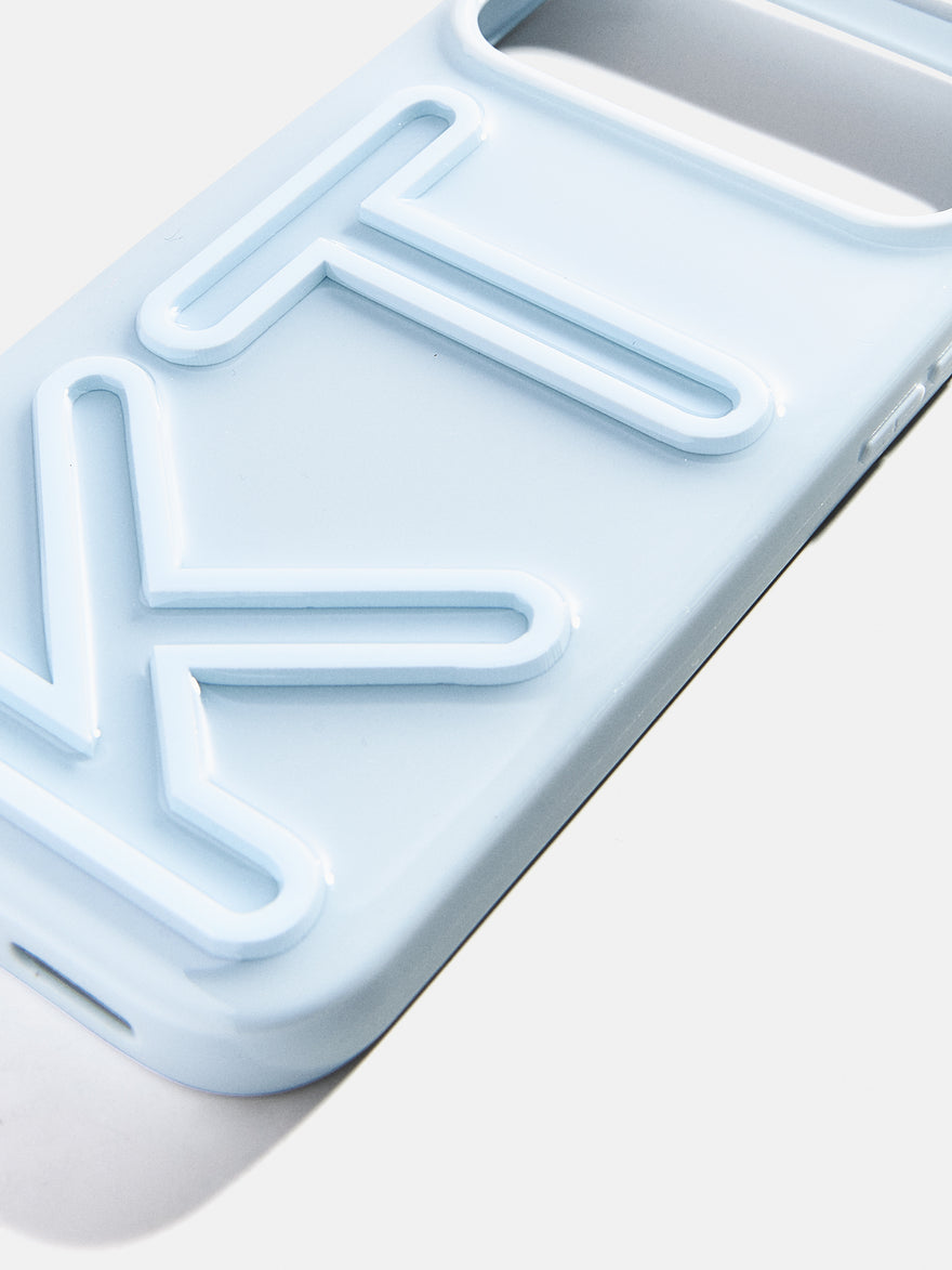 Fine Line Custom iPhone Case - Baby Blue