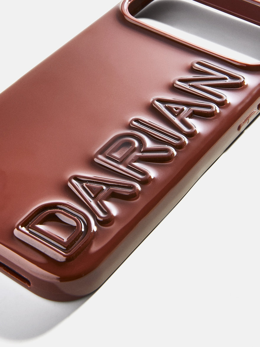 Fine Line Custom iPhone Case - Dark Brown