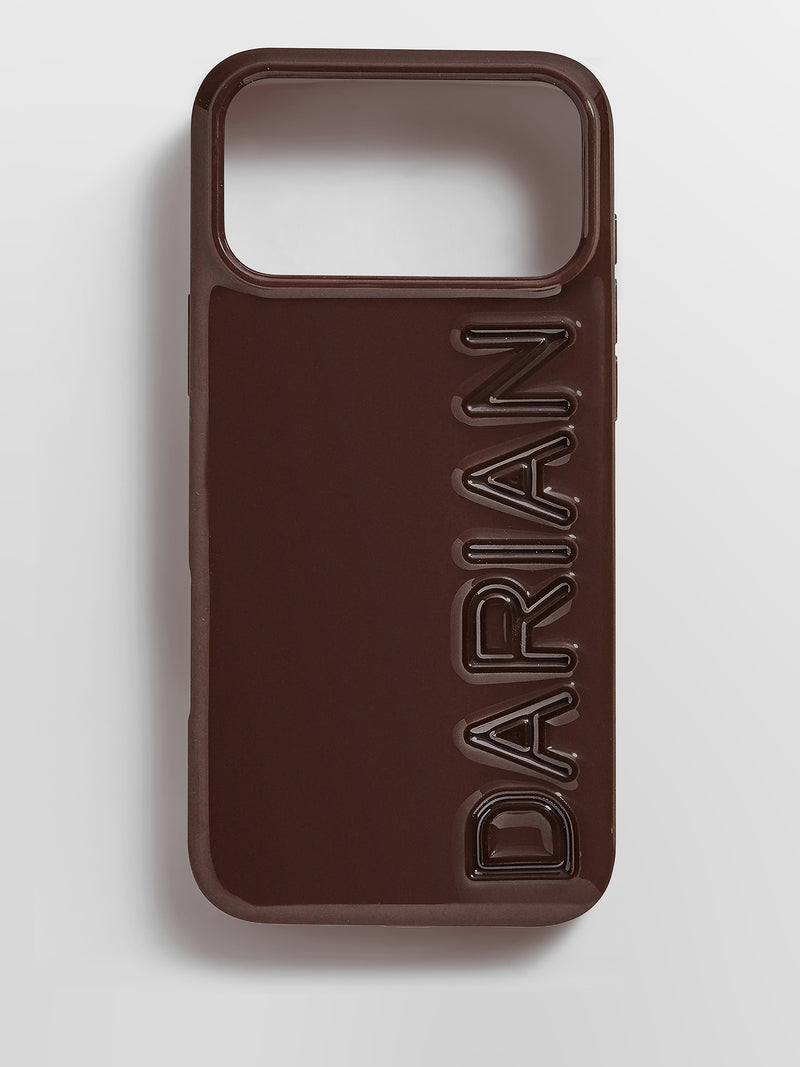 Fine Line Custom iPhone Case - Dark Brown/Dark Brown