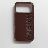 Fine Line Custom iPhone Case - Dark Brown/Dark Brown