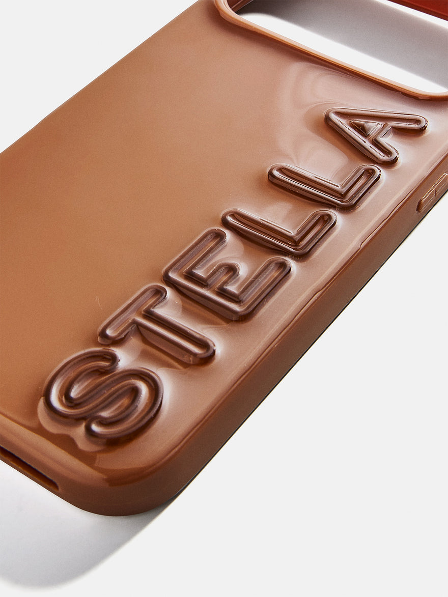 Fine Line Custom iPhone Case - Brown